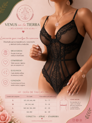 Body de Malla y Encaje para Mujer