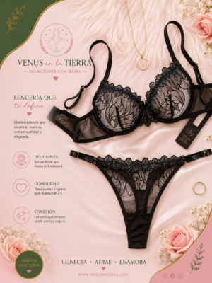 ✨ Conjunto de Lencería de Encaje para Mujer 