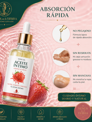 Aceite de Fresa para Cuidado Íntimo Femenino