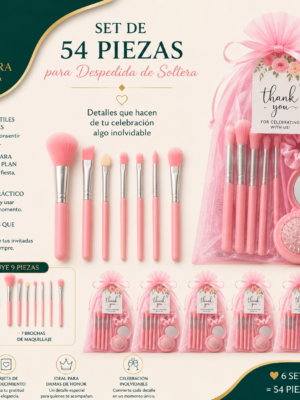 Set de 6 Recuerdos para Despedida de Soltera – 54 Piezas